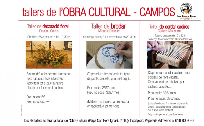 Noves activitats de l'Obra Cultural-Campos