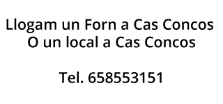 Lloguer Local Cas Concos