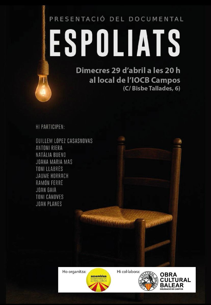 Presentació del documental «Espoliats» a Campos