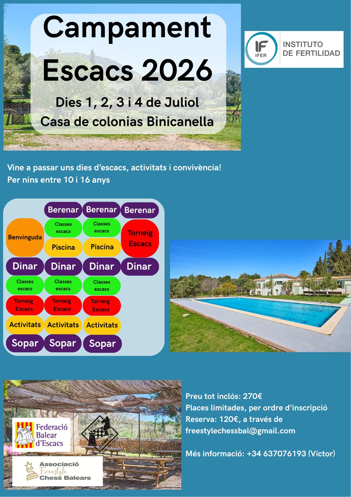 Campament d’escacs a Binicanella