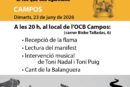 Arribada de la Flama del Canigó a Campos