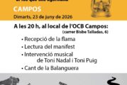 Arribada de la Flama del Canigó a Campos