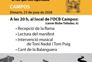 Arribada de la Flama del Canigó a Campos