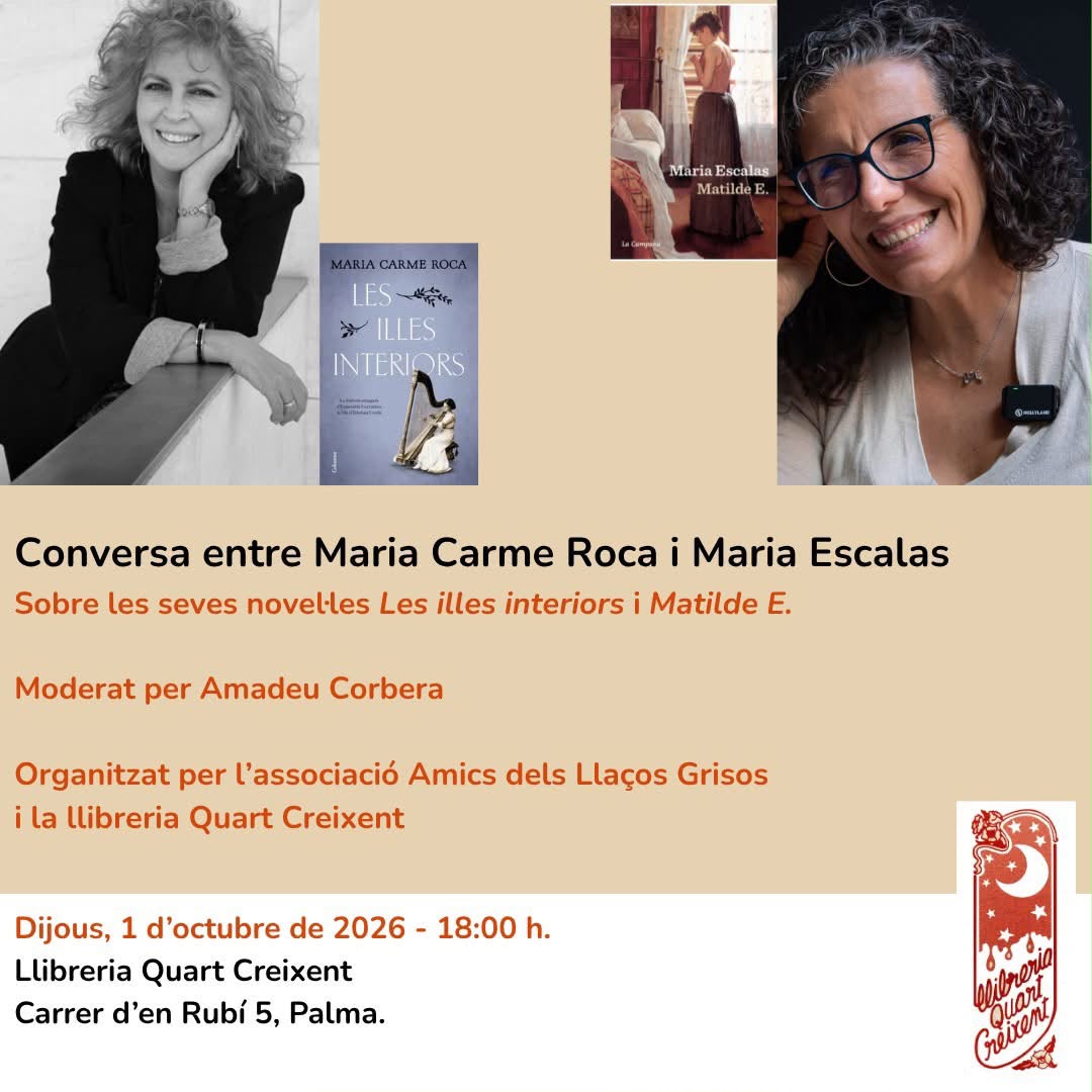 Maria Escalas participa a un acte a la llibreria Quart Creixent de Palma